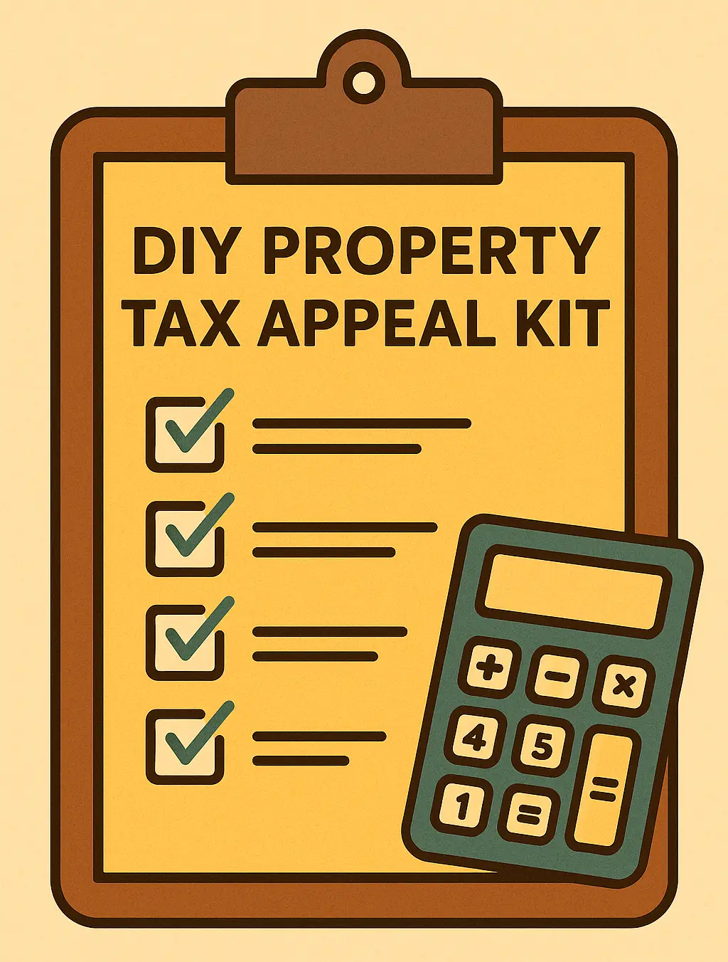 DIY Property Tax Appeal Kit with a checklist and calculator.