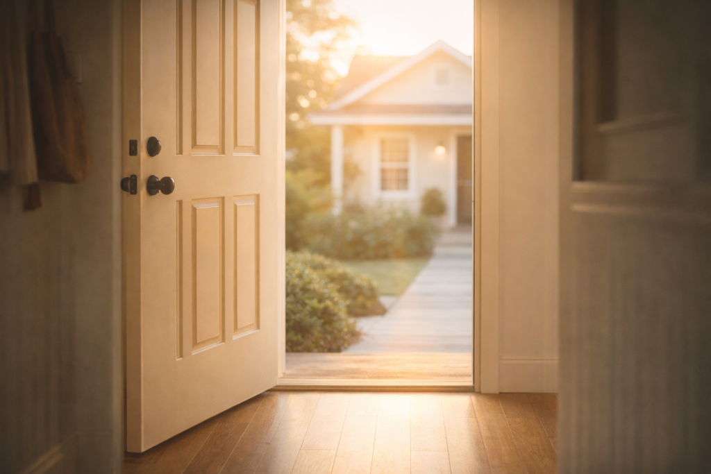 dp_open_door Open front door symbolizing down payment assistance and paths to homeownership.