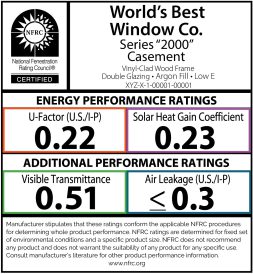ENERGY STAR certification label used to identify qualifying energy-efficient windows.