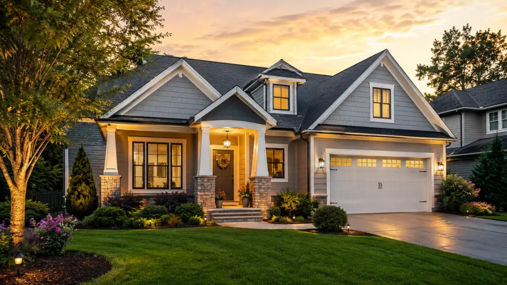 Well-maintained home exterior showing smart upgrades and curb appeal improvements that can help protect home value.